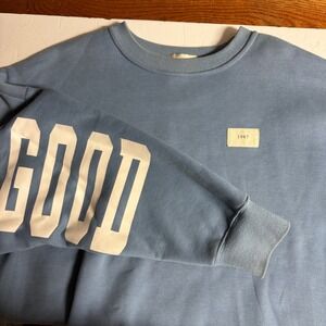 Wicked Good 1987 Sweatshirt Crew Neck‎ Pullover Blue Casual